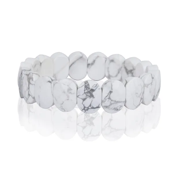 Howlite_Stone_Faceted_Bracelet